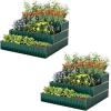 image3Tier Raised Garden Bed 47x47x24 Planter Box Outdoor wOpenEnded Base for Vegetables Flower Herb Deep Rooted Plants Large Tiered Ground Metal Galvanized Garden Box Easy Assembly 1 GreenGreen