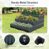 image3Tier Raised Garden Bed 47x47x24 Planter Box Outdoor wOpenEnded Base for Vegetables Flower Herb Deep Rooted Plants Large Tiered Ground Metal Galvanized Garden Box Easy Assembly 1 GreenBlack