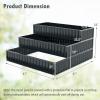 image3Tier Raised Garden Bed 47x47x24 Planter Box Outdoor wOpenEnded Base for Vegetables Flower Herb Deep Rooted Plants Large Tiered Ground Metal Galvanized Garden Box Easy Assembly 1 GreenBlack