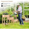image3Tier Raised Garden Bed with Legs Fir Wood Garden Bed with Drainage Holes Indoor ampamp Outdoor Elevated Standing Bed wOpen Storage Shelf Vegetable Flower Herb Raised Planter Boxes