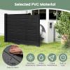 image48quotW x 36quotH Privacy Screen2 Panels Outdoor PVC Privacy Fence w 3 Ground Stakes Pool Equipment Enclosure Trash Can Enclosures Air Conditioner Fence for Garden AC Unit Pump Patio WhiteBlack