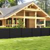 image48quotW x 36quotH Privacy Screen2 Panels Outdoor PVC Privacy Fence w 3 Ground Stakes Pool Equipment Enclosure Trash Can Enclosures Air Conditioner Fence for Garden AC Unit Pump Patio WhiteBlack