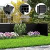 image48quotW x 36quotH Privacy Screen2 Panels Outdoor PVC Privacy Fence w 3 Ground Stakes Pool Equipment Enclosure Trash Can Enclosures Air Conditioner Fence for Garden AC Unit Pump Patio WhiteBlack