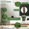 image4FT Artificial Boxwood Topiary Tree Faux Greenery Plants Ball Tree in CementFilled Plastic Pot Decorative Trees for Front Porch Fake Green Plant for Indoor ampamp Outdoor 1 4 FT2
