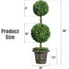 image4FT Artificial Boxwood Topiary Tree Faux Greenery Plants Ball Tree in CementFilled Plastic Pot Decorative Trees for Front Porch Fake Green Plant for Indoor ampamp Outdoor 1 4 FT1