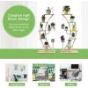 image6 Tier Metal Plant Stand Half Moon Shape Plant Shelf Indoor wHanger ampamp AntiToppling Device MultiPurpose Tall Flower Stand Curved Rack for Home Living Room Balcony BlackWhite