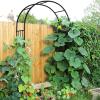 image72Ft86 Garden Arch Arbor Trellis Outdoor Metal Arch for Various Climbing Plant Flower EasytoAssemble Wedding Arch Backdrop Stand for Lawn Bridal Party Ceremony Wide Arbor Black