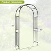 image72Ft86 Garden Arch Arbor Trellis Outdoor Metal Arch for Various Climbing Plant Flower EasytoAssemble Wedding Arch Backdrop Stand for Lawn Bridal Party Ceremony Wide Arbor Black