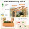 image72Inch Raised Garden Bed Wood Garden Freestanding Elevated Planter with Hanging Roof Drainage Holes for Vine Climbing Plants Flowers Planter Box with Trellis for Garden Patio Yard1