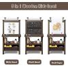 imageArt Easel for Kids Wooden Standing Painting Easel wWhite Board ampamp Chalkboard Paper Roll Magnetic Beads Pigment Cups 2Tier Rack with 2 Storage Bins DoubleSided Toddler Easel WhiteCoffee