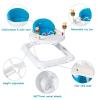 imageBaby Walker Collapsible Baby Activity Walker with Walking Toys ampamp 3Levels Adjustable Height Comfy High Back Seated Baby Walker with Wheels for Boys ampamp Girls GreyBlue
