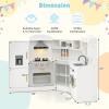 imageCorner Wooden Play Kitchen Set for Kids wLights ampamp Sounds Toy Kitchen Set wChef Suit Set Toddler Kitchen wIce Make Washing Machine Microwave Sink Kids Kitchen Playset for 3 Toddlers WhiteWhite