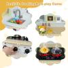 imageCorner Wooden Play Kitchen Set for Kids wLights ampamp Sounds Toy Kitchen Set wChef Suit Set Toddler Kitchen wIce Make Washing Machine Microwave Sink Kids Kitchen Playset for 3 Toddlers WhiteGreen