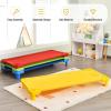 imageDaycare Cots 6Pack Stackable Nap Bed Cot with Easy Lift Corners Portable Children Sleeping Cots for Preschool Classroom Nursery ReadytoAssemble SandColorful