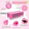 imageDaycare Cots 6Pack Stackable Nap Bed Cot with Easy Lift Corners Portable Children Sleeping Cots for Preschool Classroom Nursery ReadytoAssemble SandPink
