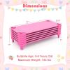 imageDaycare Cots 6Pack Stackable Nap Bed Cot with Easy Lift Corners Portable Children Sleeping Cots for Preschool Classroom Nursery ReadytoAssemble SandPink