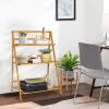 imageFolding 3Tier Bamboo Ladder Plant Stand Indoor ampamp Outdoor Flower Pot Organizer Holder w Stable Frame Plant Shelf Display Rack for Balcony Patio Garden Living Room