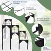 imageGRAFFY 3Tier Metal Plant Stand Heavy Duty Flower Display Rack Plant Stands for Indoor Plants Multiple Stair Style Plant Stand for Yard Patio Balcony Garden