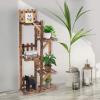 imageGRAFFY 5 Tier Wood Plant Stand IndoorOutdoor Corner Plant Shelf Flower Rack Stand for Multiple Plants 6 Potted Organize Shelves for Living Room GardenBalconyPatioYard