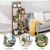 imageGRAFFY 5 Tier Wood Plant Stand IndoorOutdoor Corner Plant Shelf Flower Rack Stand for Multiple Plants 6 Potted Organize Shelves for Living Room GardenBalconyPatioYard