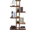 imageGRAFFY 6 Tier Flower Rack Wood Plant Stand Flower Pot Holder 7 Shelves Bonsai Display Shelf with Hollow Design Multifunctional Storage Rack Outdoor Indoor Flower Rack for Yard Garden Patio Balcony