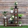 imageGRAFFY Plant Stand for Multiple Plants 6 Tier Wood Plant Shelf Flower Stand Indoor ampamp Outdoor Plant Holder Plant Rack for Apartment Patio Balcony