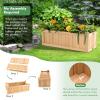 imageGRAFFY Raised Garden Bed Folding Wood Planter Box wRemovable Bottom ampamp Drainage Elevated Planter for Flower Herb Vegetable Fruit Plant Container for Grass Lawn Patio Backyard 275quotD x 12quotW x 10quotH275D x 12W x 10H