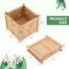 imageGRAFFY Raised Garden Bed Folding Wood Planter Box wRemovable Bottom ampamp Drainage Elevated Planter for Flower Herb Vegetable Fruit Plant Container for Grass Lawn Patio Backyard 275quotD x 12quotW x 10quotH15D x 15W x 14H