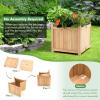 imageGRAFFY Raised Garden Bed Folding Wood Planter Box wRemovable Bottom ampamp Drainage Elevated Planter for Flower Herb Vegetable Fruit Plant Container for Grass Lawn Patio Backyard 275quotD x 12quotW x 10quotH15D x 15W x 14H