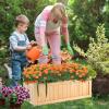 imageGRAFFY Raised Garden Bed Folding Wood Planter Box wRemovable Bottom ampamp Drainage Elevated Planter for Flower Herb Vegetable Fruit Plant Container for Grass Lawn Patio Backyard 275quotD x 12quotW x 10quotH275D x 12W x 10H