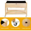 imageGRAFFY Raised Garden Bed with Lockable Wheels Mobile Elevated Wood Planter Box wShelf Wood Planter Box with Legs Liner Drain Holes Outdoor Planting Bed Planting Container for Patio Backyard