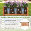 imageGRAFFY Raised Garden Bed with Shelf Raised Planter Box with Legs Wood Elevated Planter Box with Drain Holes Outdoor Planting Bed for Vegetable Flower Planting Container for Grass Lawn Patio