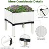 imageGRAFFY Set of 4 Raised Garden Bed Kits Elevated Garden Beds with SelfWatering Design Raised Garden Boxes for Flowers Vegetables and Herbs Planting Box Container for Patio Yard Balcony WhiteWhite