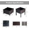 imageGRAFFY Set of 4 Raised Garden Bed Kits Elevated Garden Beds with SelfWatering Design Raised Garden Boxes for Flowers Vegetables and Herbs Planting Box Container for Patio Yard Balcony WhiteBrown