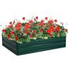 imageGRAFFY Steel Raised Garden Bed Reinforced Plant Growing Container for Vegetable Flower Herb Plants Outdoor Grass Patio Lawn Garden Beds Box 47quot L x 355quot W x 120quot H47L x 355W x 120H