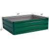 imageGRAFFY Steel Raised Garden Bed Reinforced Plant Growing Container for Vegetable Flower Herb Plants Outdoor Grass Patio Lawn Garden Beds Box 47quot L x 355quot W x 120quot H40L x 32W x 120H