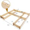 imageGRAFFY UShaped Wooden Raised Garden Beds Outdoor Wood Elevated Planter Box Garden Container for Vegetable Flower Planting Bed for Grass Lawn Patio Backyard