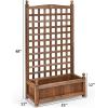imageGRAFFY Wood Planter Raised Bed with Trellis Outdoor Raised Garden Bed Planter Box for Climbing Plants wDrainage Holes FreeStanding Raised Planter for Patio Garden Yard