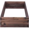 imageGRAFFY Wood Raised Garden Bed Elevated Planter Box with Open Bottom Design Outdoor Planting Bed for Vegetable Flower Rectangular Planter for Grass Lawn Patio Backyard 47Lx24Wx9H
