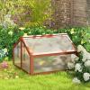imageGRAFFY Wooden Garden Cold Frame Portable Garden Greenhouse Mini Greenhouse Kit with Foldable Top Raised Plants Bed Protection for Porch Backyard Balcony natural GT3568
