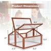imageGRAFFY Wooden Garden Cold Frame Portable Garden Greenhouse Mini Greenhouse Kit with Foldable Top Raised Plants Bed Protection for Porch Backyard Balcony natural GT3568