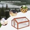 imageGRAFFY Wooden Garden Cold Frame Portable Garden Greenhouse Mini Greenhouse Kit with Foldable Top Raised Plants Bed Protection for Porch Backyard Balcony natural GT3568