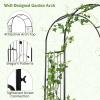 imageGarden Arch with Gate and Planter Box 87H Metal Archway with Lockable Gate for Wedding Party Ceremony Decoration Garden Arch Trellis for Climbing Plants Outdoor Black
