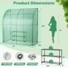imageGraffy 7x35x7 Lean to Greenhouse Walk in Green House with Shelves ampamp 2 Zipper Doors Windproof PE Cover Portable Steel Frame Greenhouses for Outdoors Heavy Duty Plant Hot House
