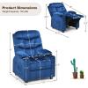 imageKids Recliner Kids Recliner Chair w 2 Cup Holders PU Leather Chairs Comfy wAdjustable Backrest ampamp 3 Pockets Toddler Furniture Sofa for Boys Girls Aged 3Deep Blue