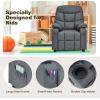 imageKids Recliner Kids Recliner Chair w 2 Cup Holders PU Leather Chairs Comfy wAdjustable Backrest ampamp 3 Pockets Toddler Furniture Sofa for Boys Girls Aged 3Grey