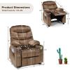 imageKids Recliner Kids Recliner Chair w 2 Cup Holders PU Leather Chairs Comfy wAdjustable Backrest ampamp 3 Pockets Toddler Furniture Sofa for Boys Girls Aged 3Earthy Brown