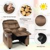 imageKids Recliner Kids Recliner Chair w 2 Cup Holders PU Leather Chairs Comfy wAdjustable Backrest ampamp 3 Pockets Toddler Furniture Sofa for Boys Girls Aged 3Earthy Brown