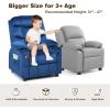 imageKids Recliner Kids Recliner Chair w 2 Cup Holders PU Leather Chairs Comfy wAdjustable Backrest ampamp 3 Pockets Toddler Furniture Sofa for Boys Girls Aged 3Deep Blue