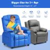 imageKids Recliner Kids Recliner Chair w 2 Cup Holders PU Leather Chairs Comfy wAdjustable Backrest ampamp 3 Pockets Toddler Furniture Sofa for Boys Girls Aged 3Blue